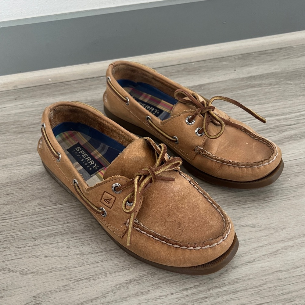 Sperry Top sider women’s Leather boat shoes 7W - Picture 2 of 4